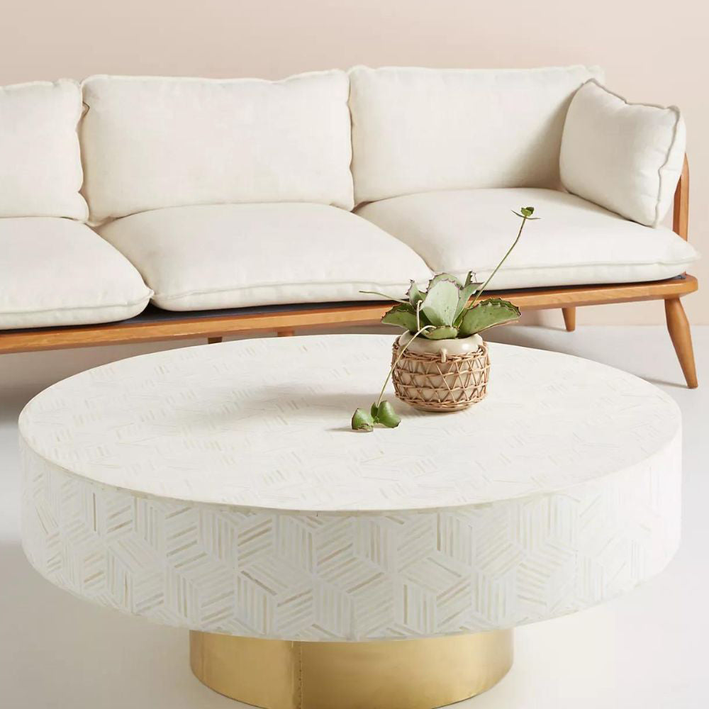 Moroccan Luxe White Coffee Table