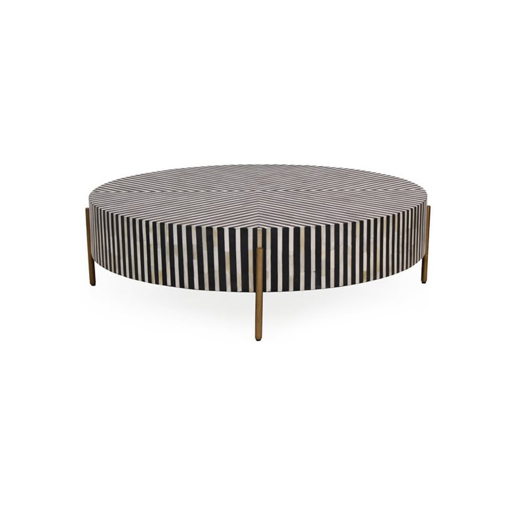 Ivory Mosaic Black Coffee Table