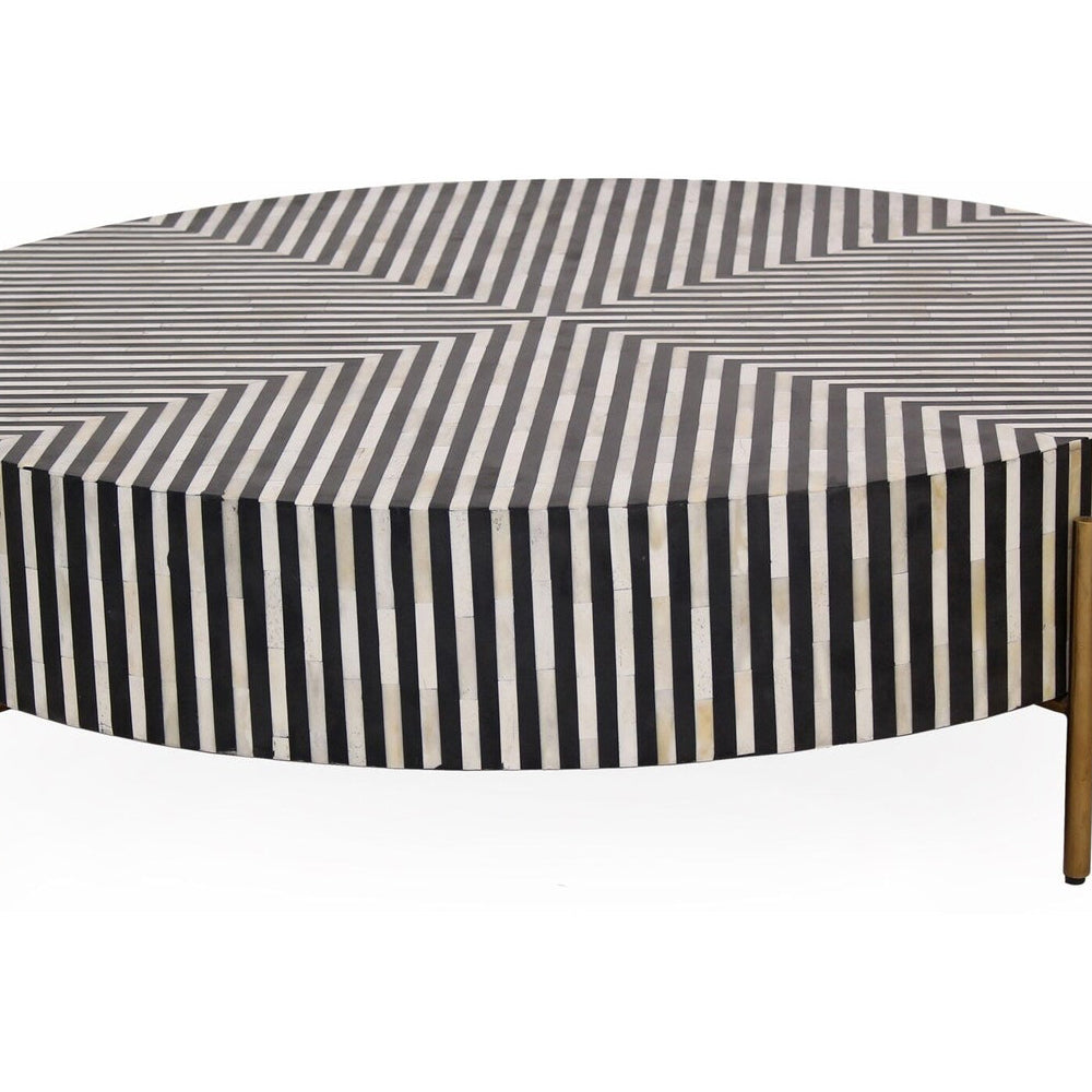 Ivory Mosaic Black Coffee Table