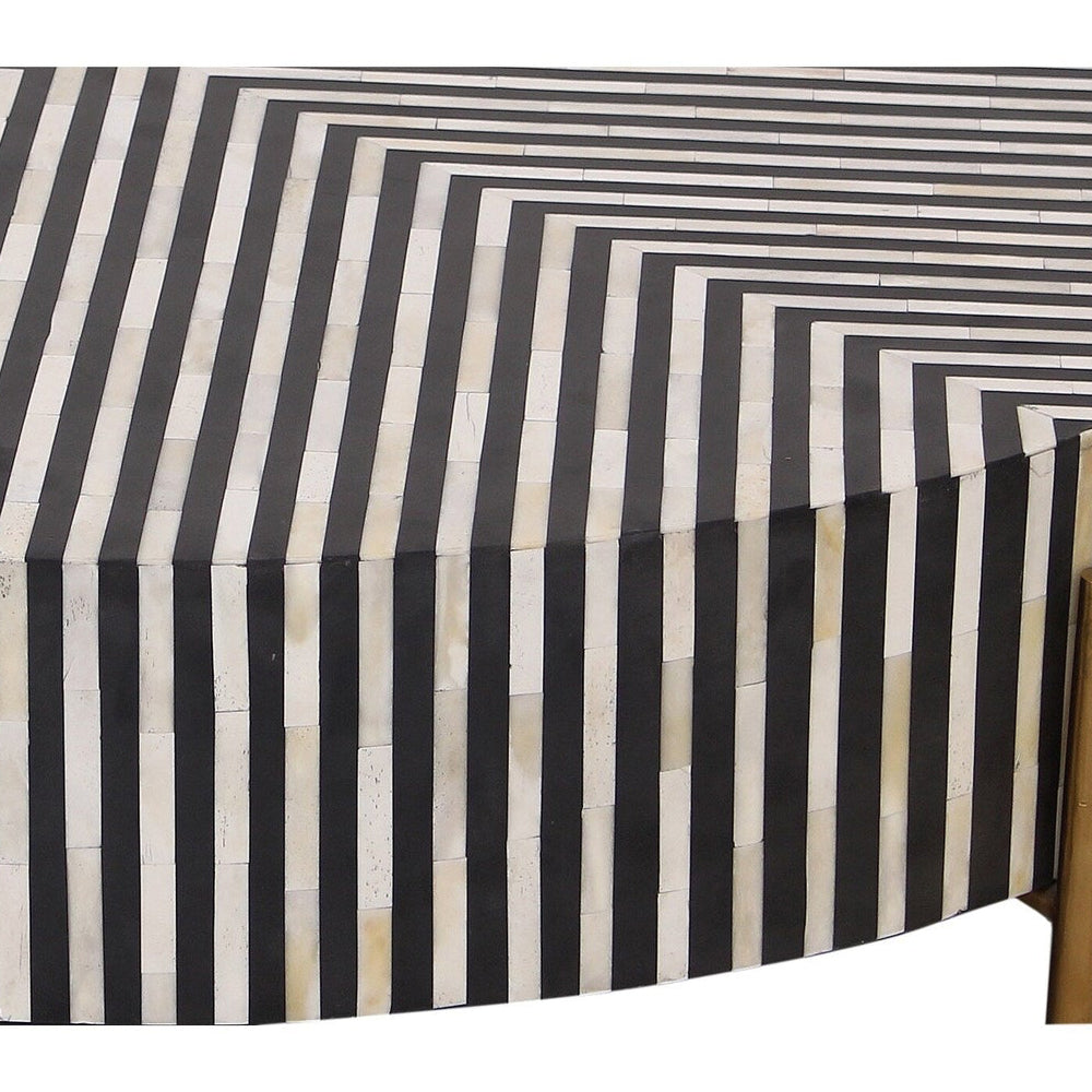 Ivory Mosaic Black Coffee Table