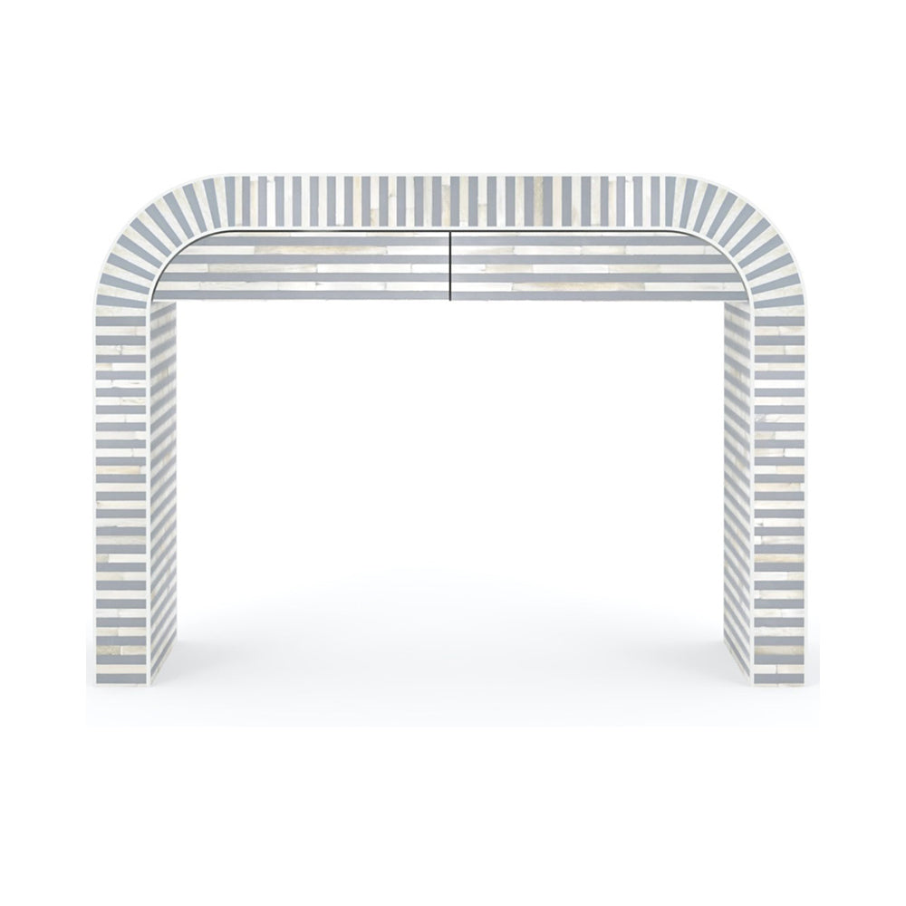 Artisanal Chevron Dark Grey Console Table
