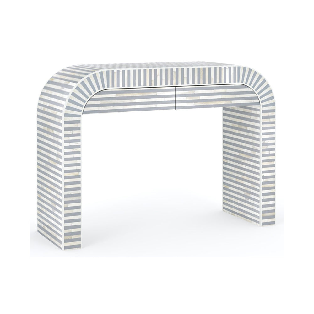 Artisanal Chevron Dark Grey Console Table
