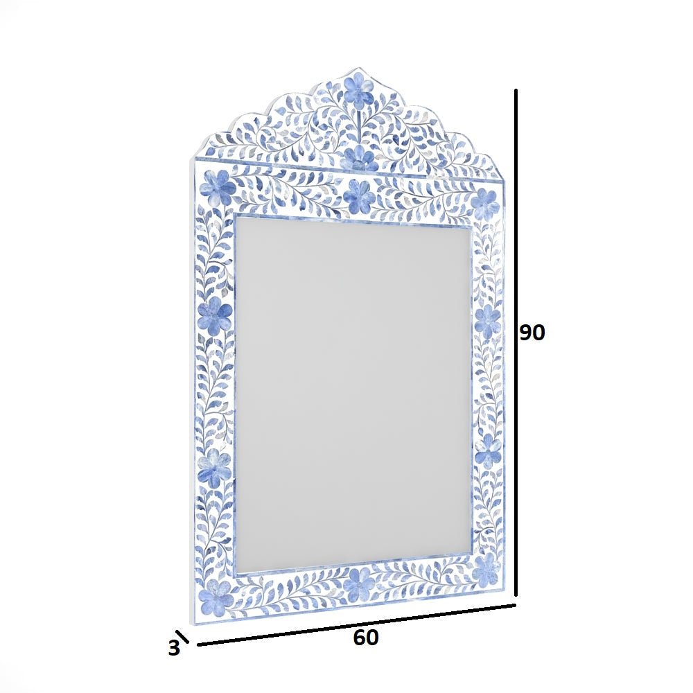 Midnight Bloom Inlay Blue Mirror