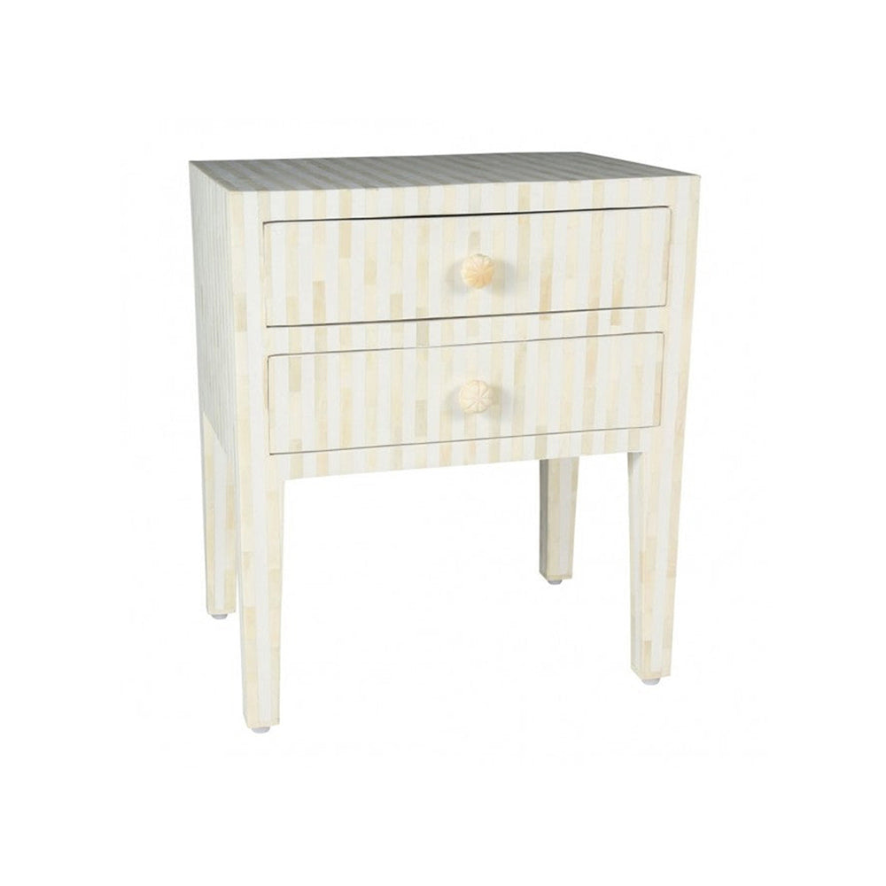 Starry Elegance Bone Inlay Bedside Table