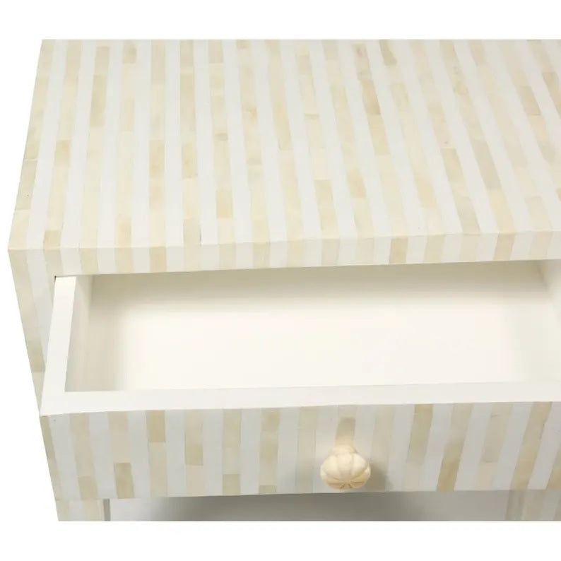 Starry Elegance Bone Inlay Bedside Table