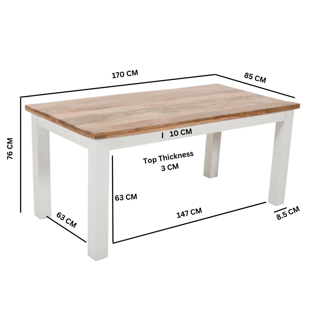 Pure Life Dining Table With 6 Seater Chair