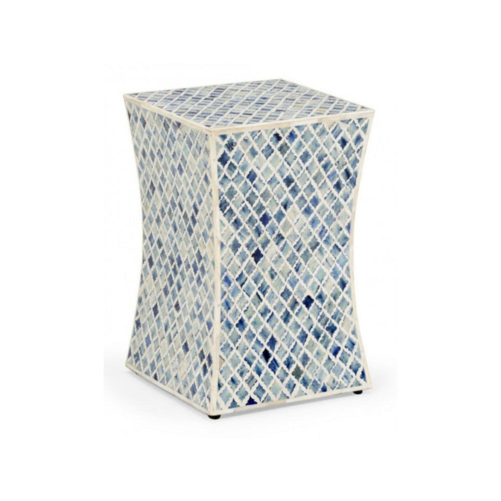 Ethereal Charm Blue & White End Table