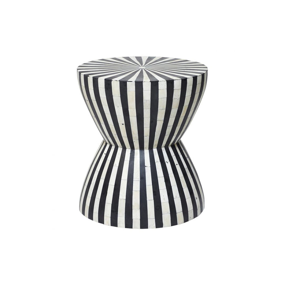 Ethereal Charm Black & White End Table