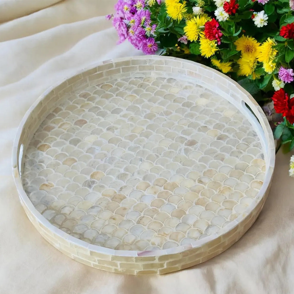Stylish Decor White Tray