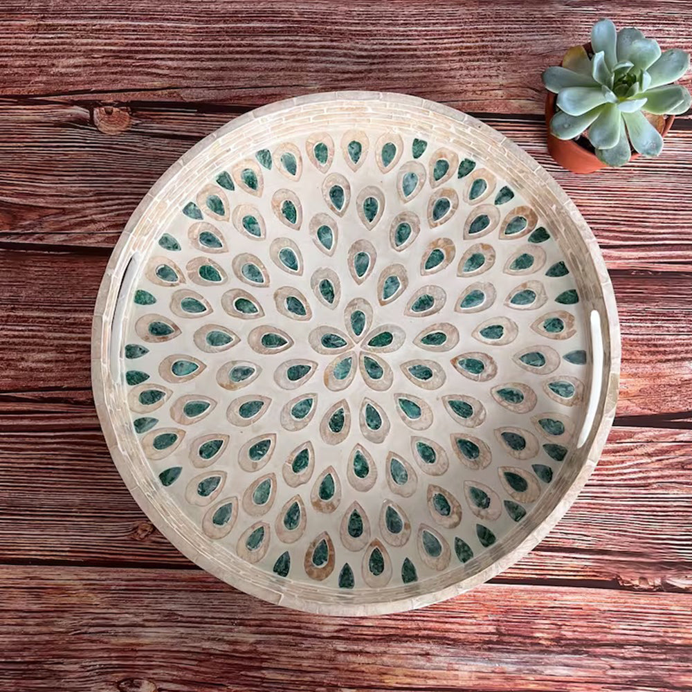Stylish Decor Black & White Tray