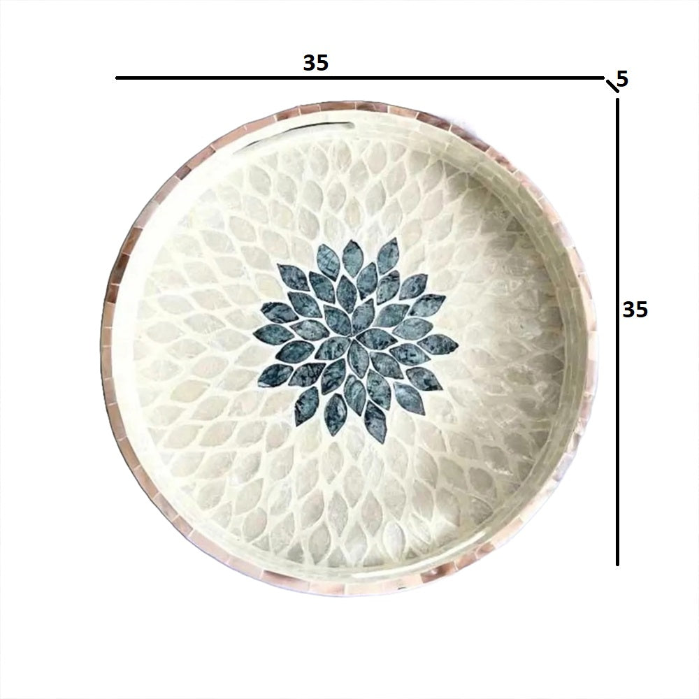 Stylish Decor Blue & White Tray