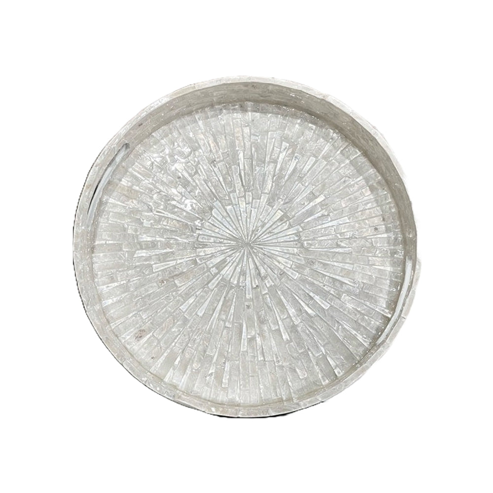 Stylish Decor Cream White Tray