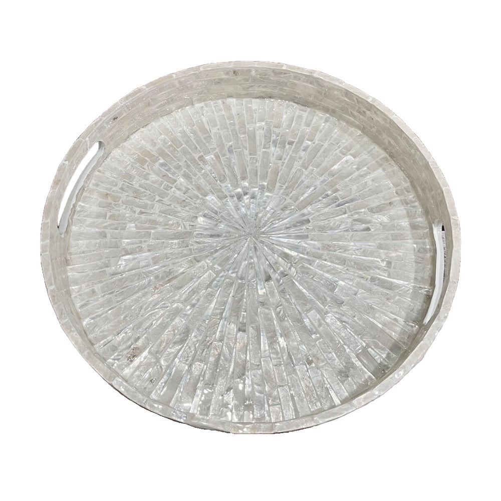Stylish Decor Cream White Tray