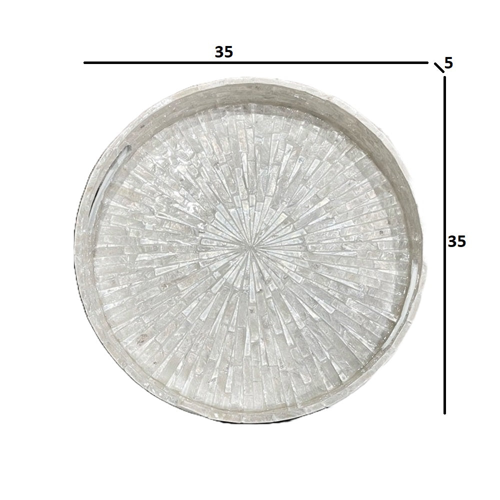 Stylish Decor Cream White Tray