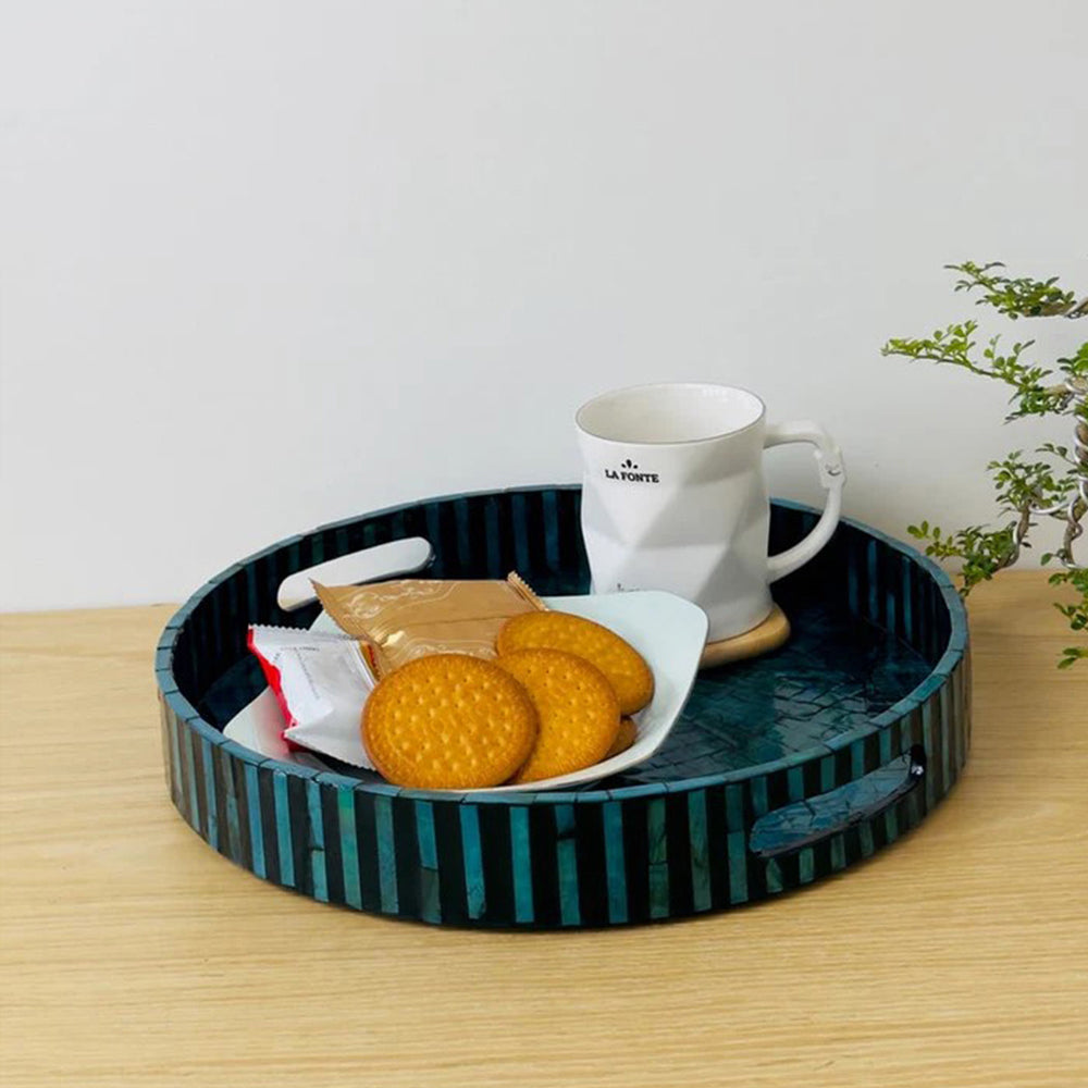 Stylish Decor Dark Blue Tray