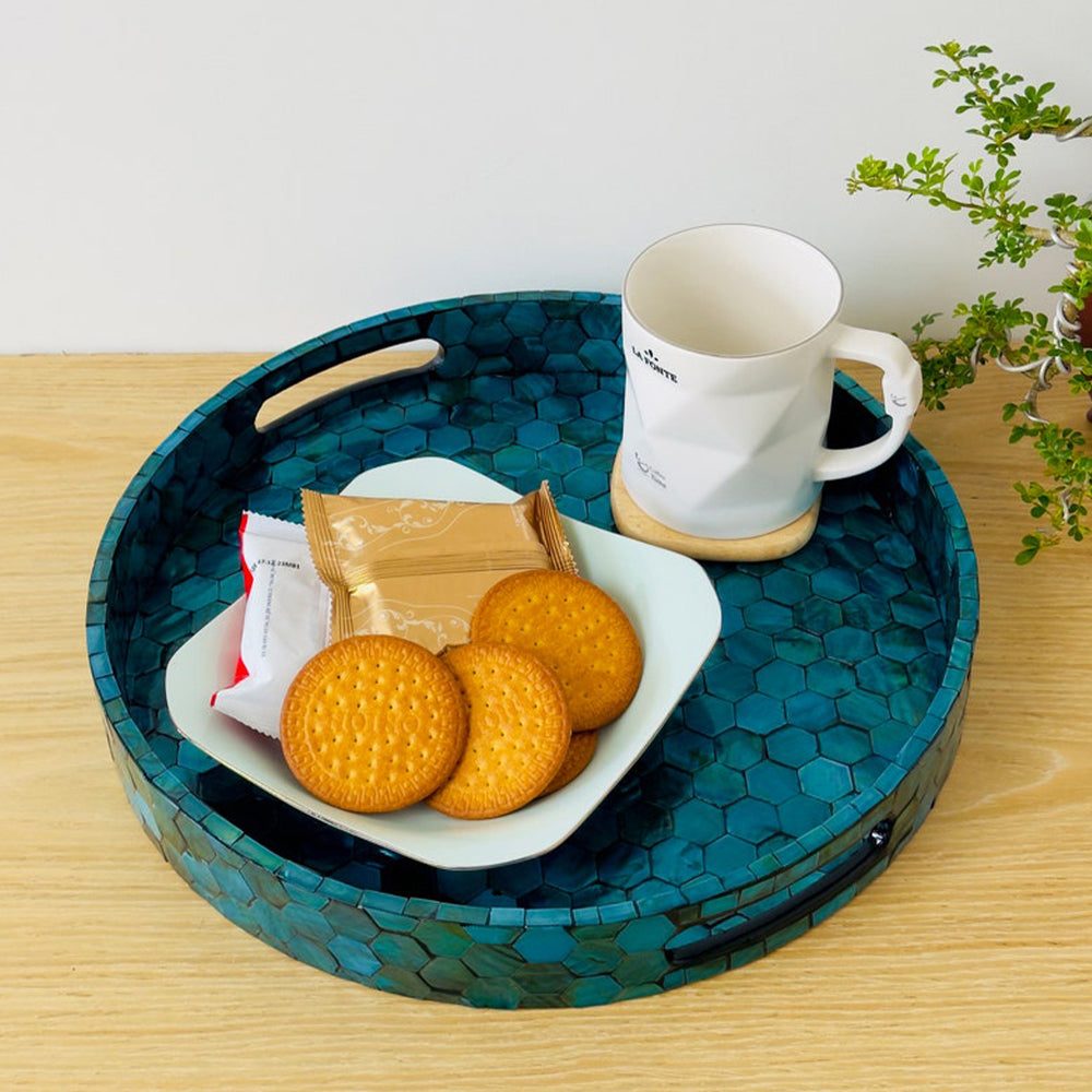 Stylish Decor Dark Blue Tray