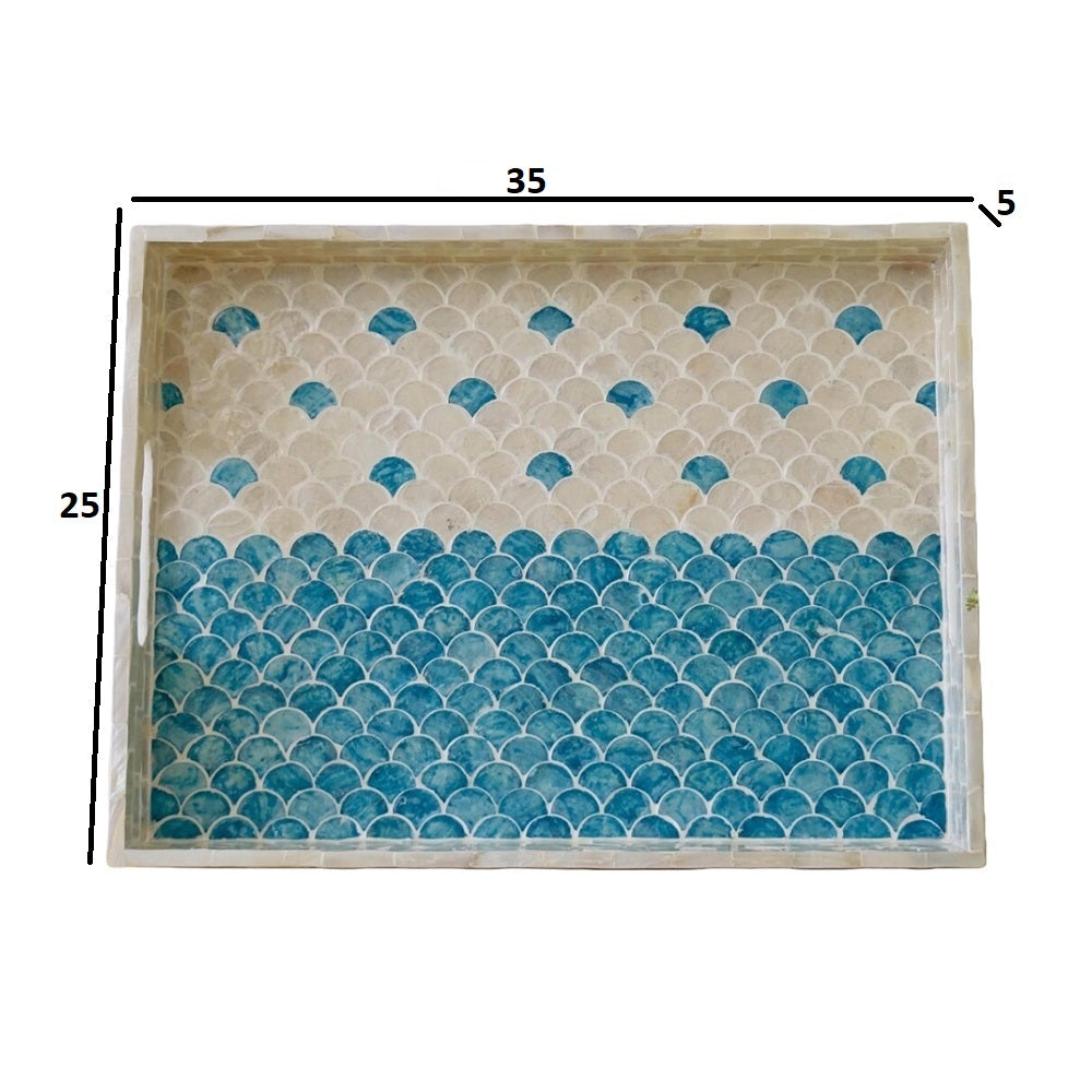 Indian Hub Design Blue & White Tray