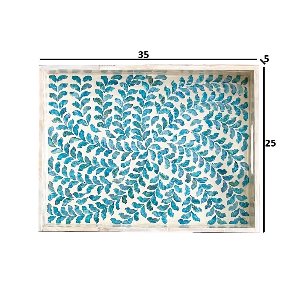Indian Hub Design Green & White Tray