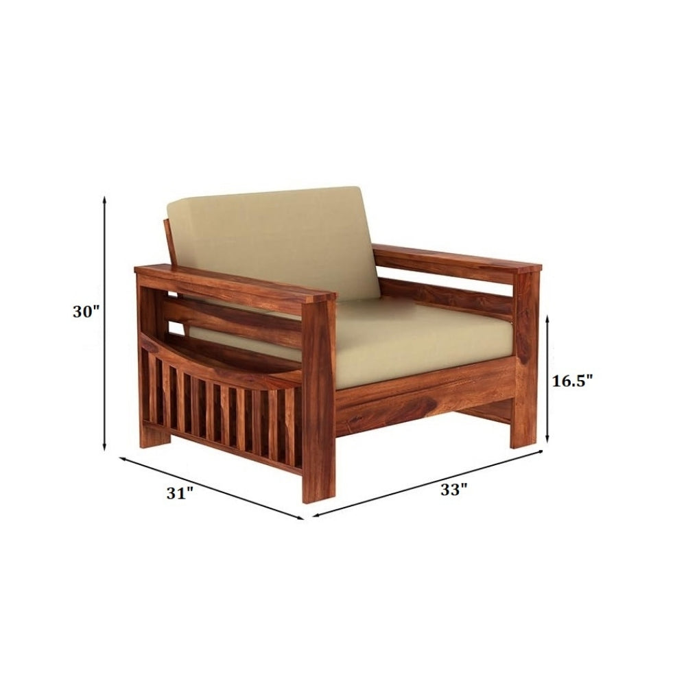 Traditional Sattled Arm Wooden Sofa Set in 3+1+1 Seating