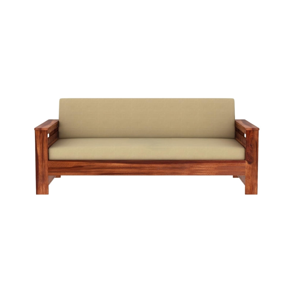 Traditional Sattled Arm Wooden Sofa Set in 3+1+1 Seating
