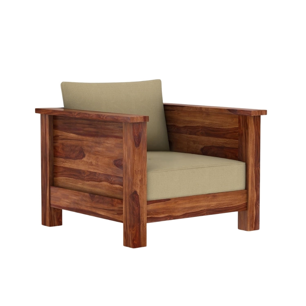 Classic Arm Design Wooden Sofa Set in 3+1+1 Seating