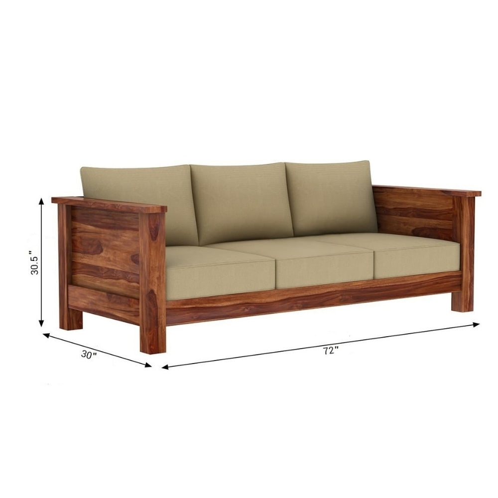 Classic Arm Design Wooden Sofa Set in 3+1+1 Seating