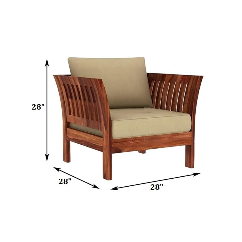 Artisana Wooden Sofa Set in 3+1+1 Seating