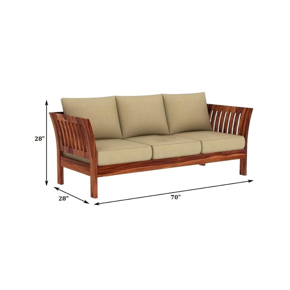 Artisana Wooden Sofa Set in 3+1+1 Seating