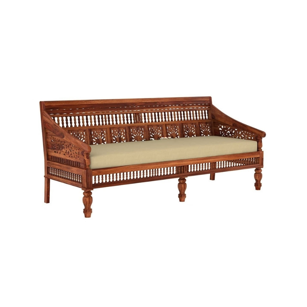 Indian Hub Handcrafted Wooden Sofa Set in 3+1+1 Seating