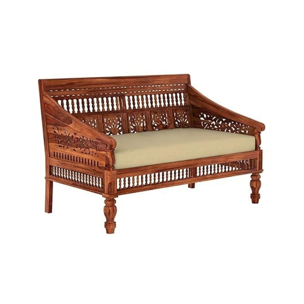Indian Hub Handcrafted Wooden Sofa Set in 3+1+1 Seating