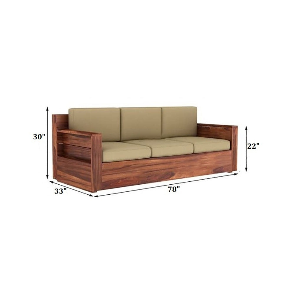 Ojasya Wooden Sofa Set in 3+1+1 Seating