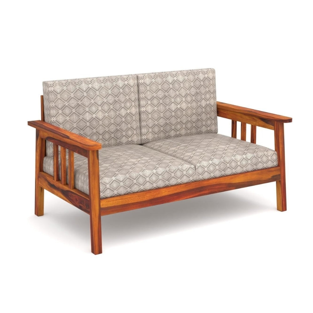Straight-Arm Wooden Sofa Set in 3+1+1 Seating