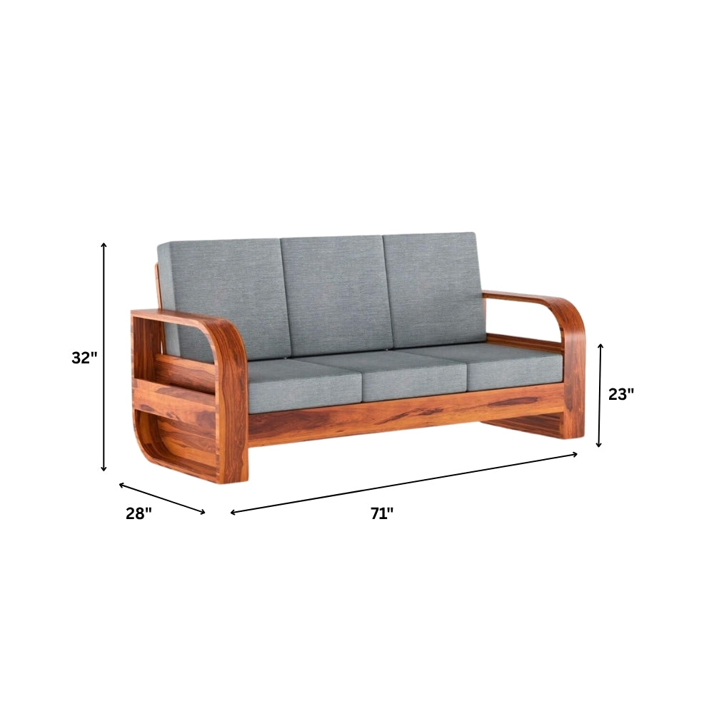 Designer Wooden Sofa Set in 3+1+1 Seating