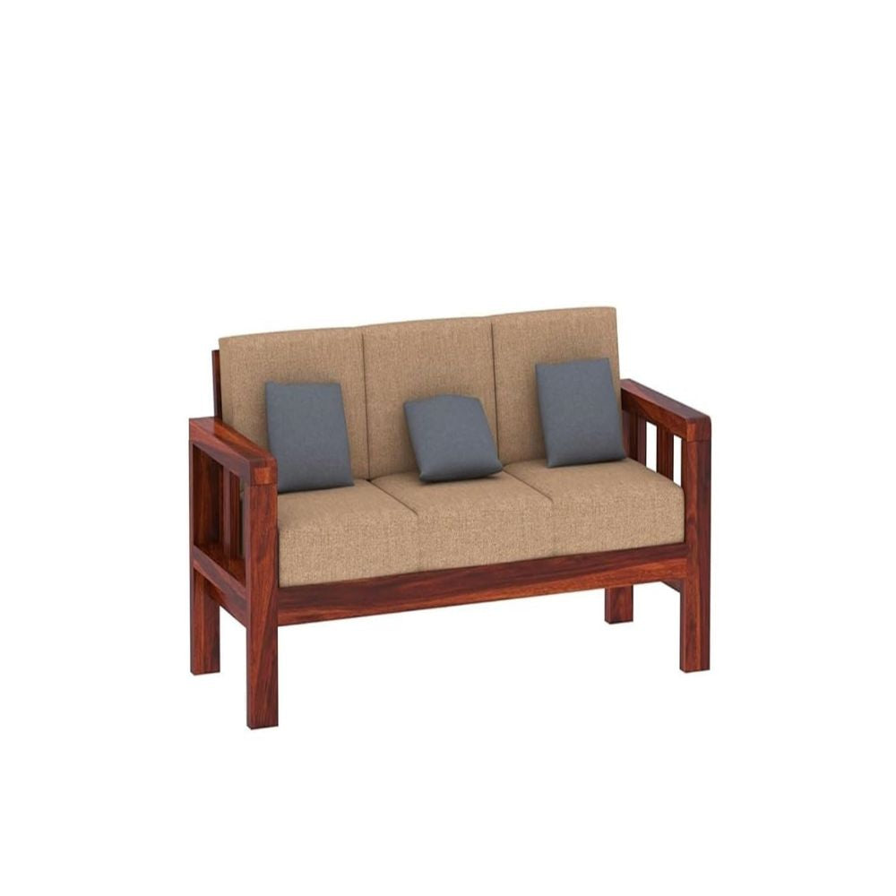Heritage-Inspired Wooden Sofa Set in 3+1+1 Seating