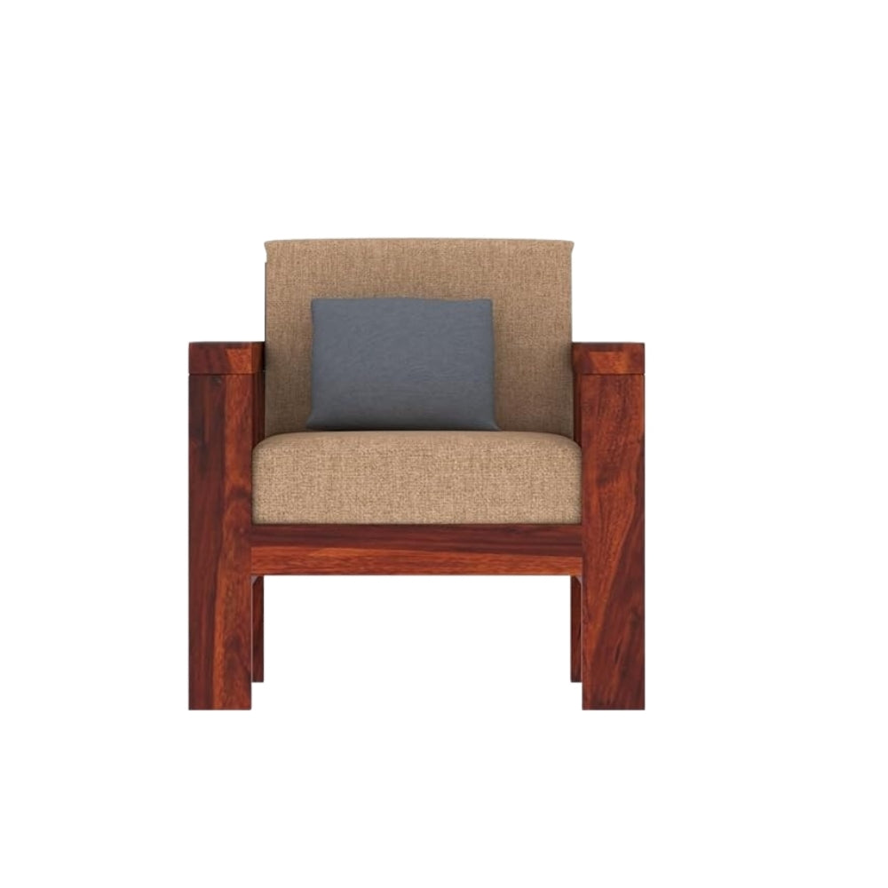 Heritage-Inspired Wooden Sofa Set in 3+1+1 Seating