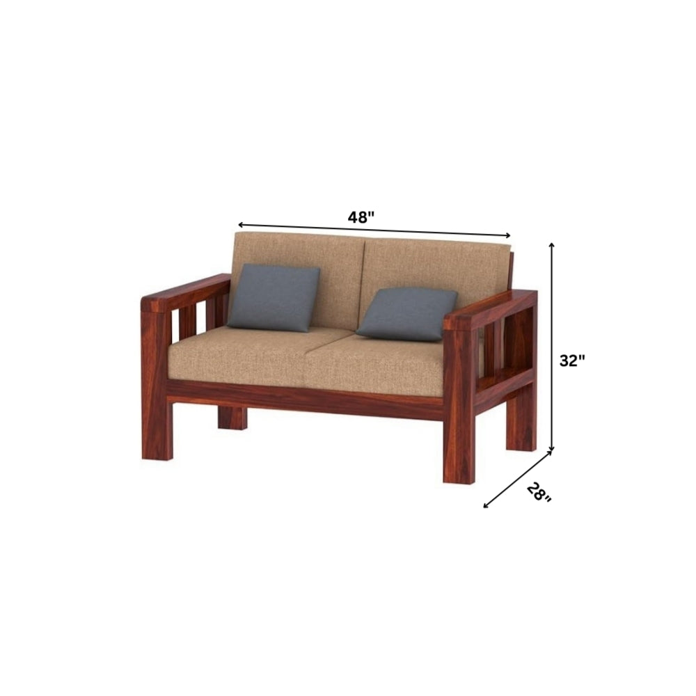 Heritage-Inspired Wooden Sofa Set in 3+1+1 Seating