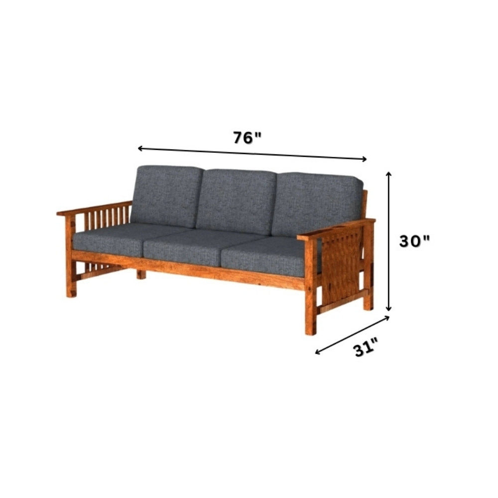 Saarvan Wooden Sofa Set in 3+1+1 Seating