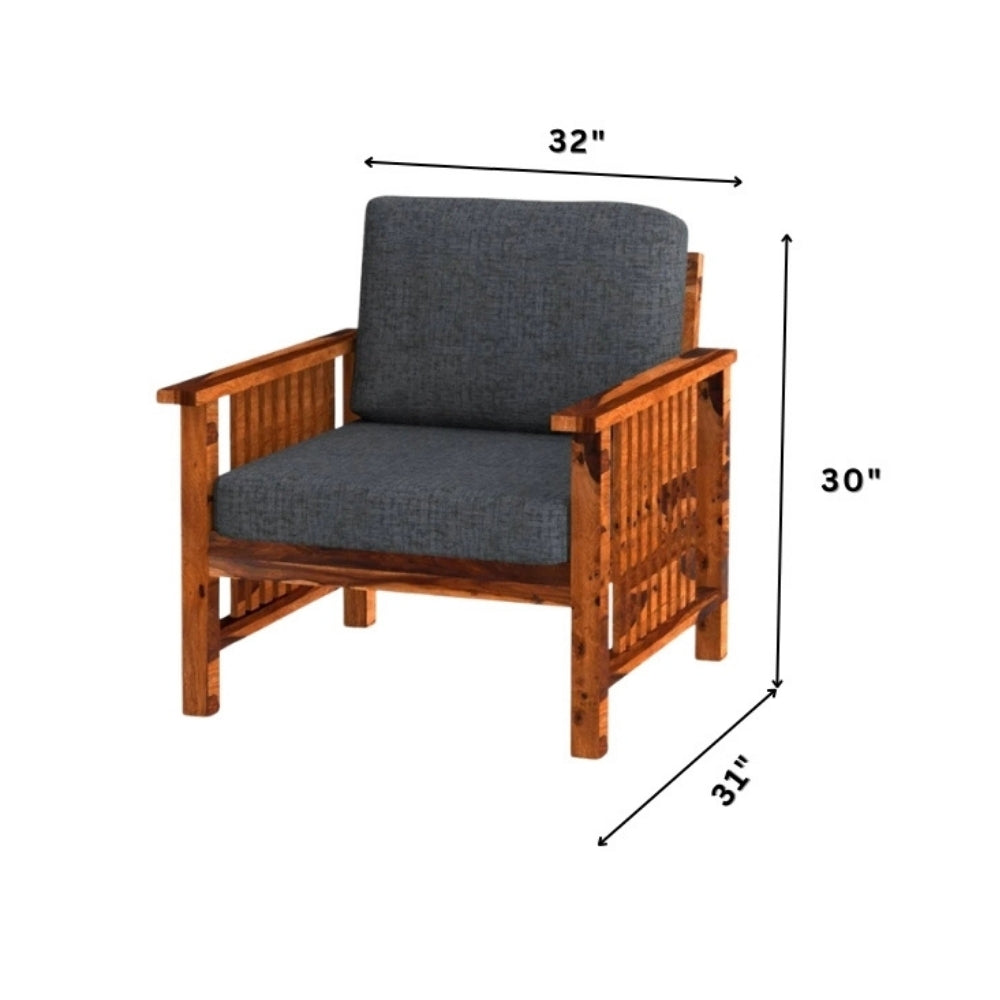 Saarvan Wooden Sofa Set in 3+1+1 Seating