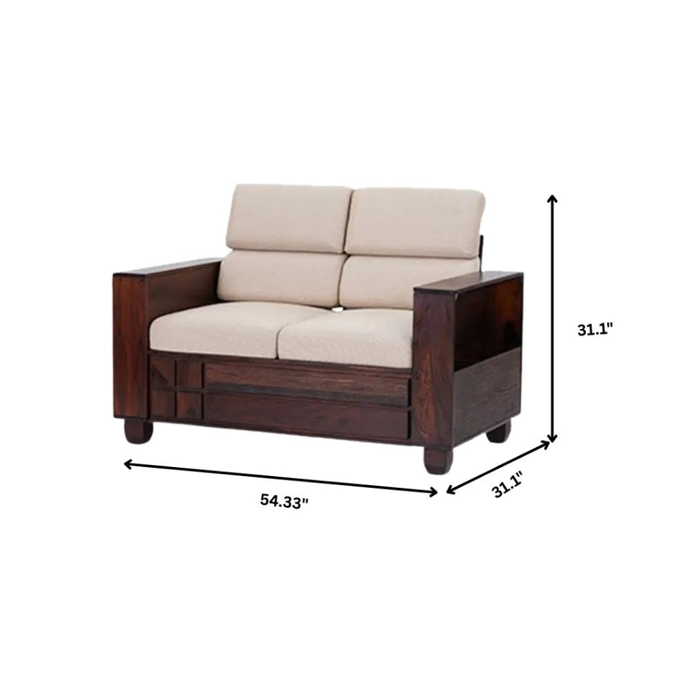 Shaantika Wooden Sofa Set in 3+1+1 Seating