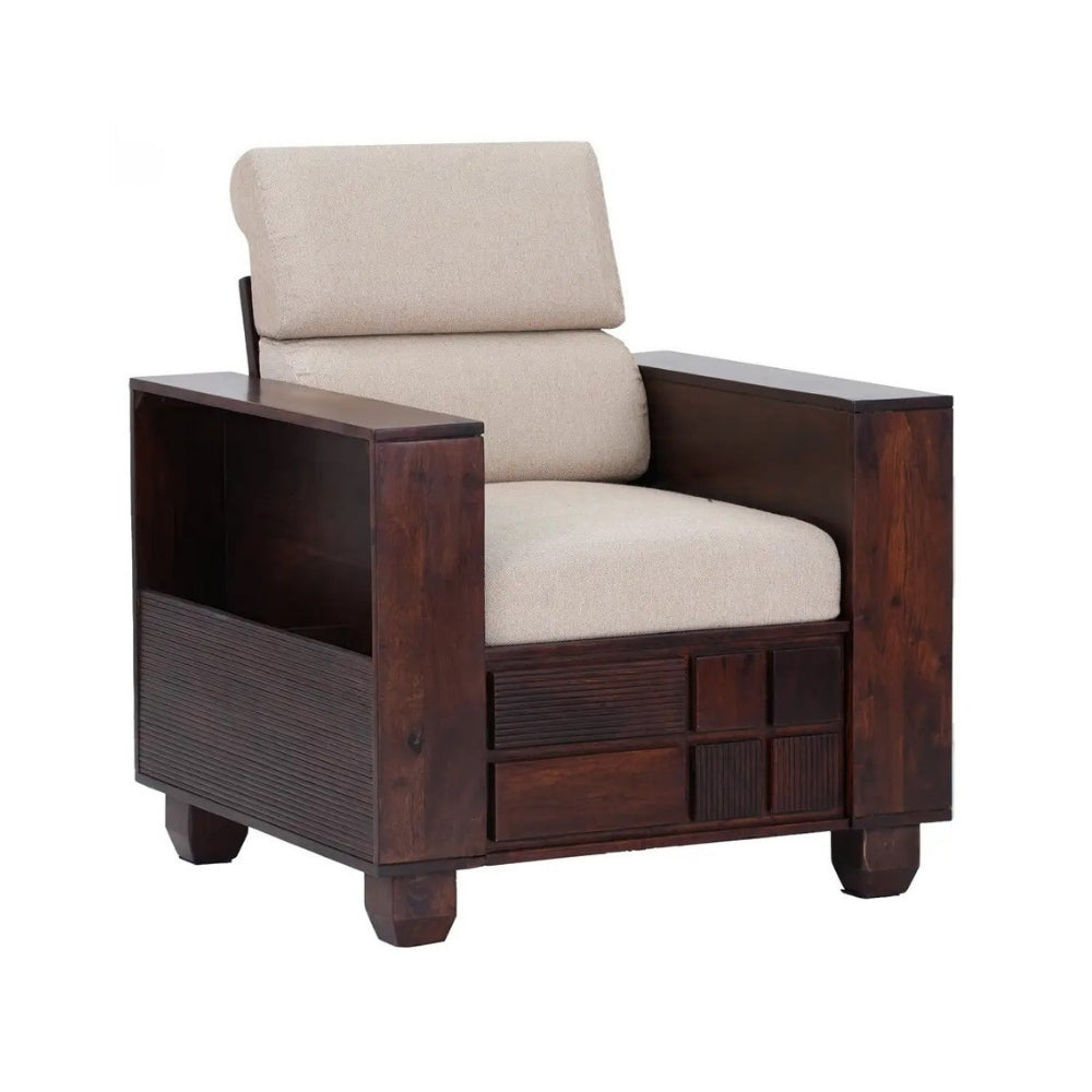 Shaantika Wooden Sofa Set in 3+1+1 Seating