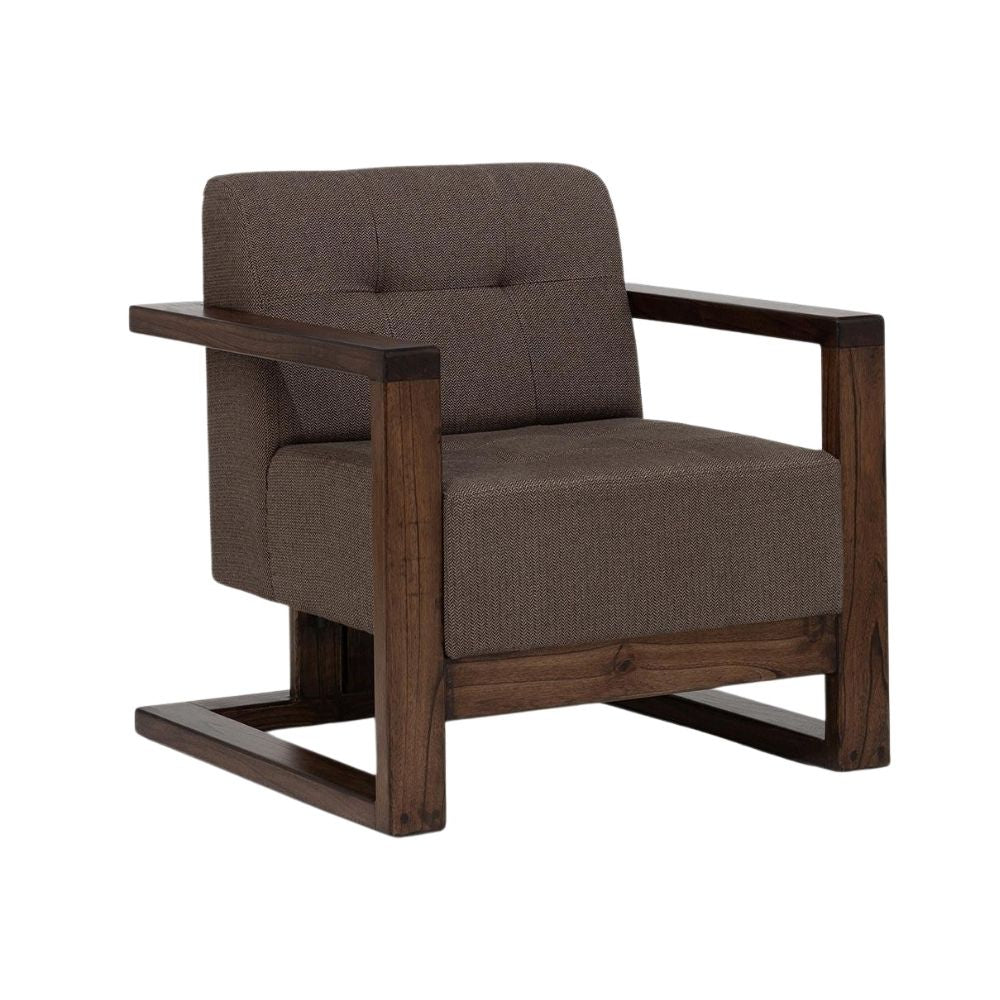 Button-Tufted 3-Seater Couch ooden Sofa Set in 3+1+1 Seating