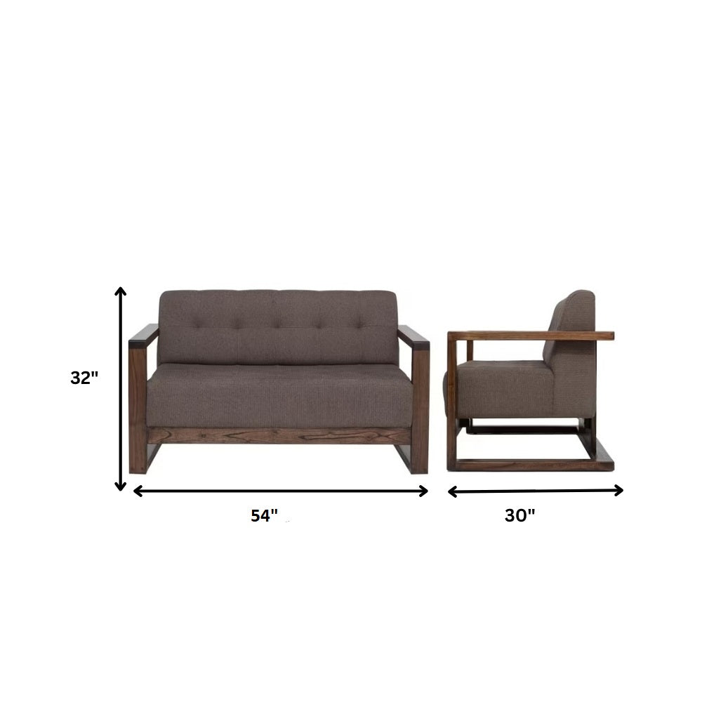 Button-Tufted 3-Seater Couch ooden Sofa Set in 3+1+1 Seating
