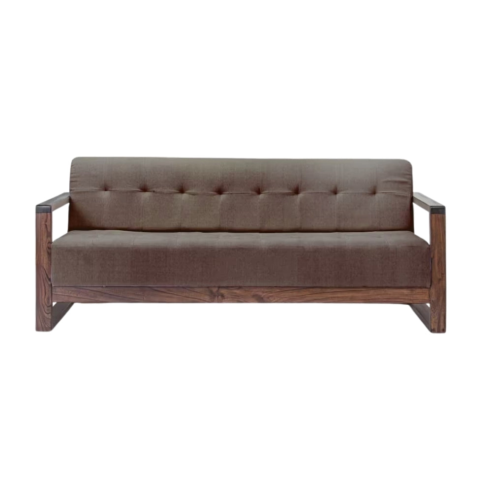 Button-Tufted 3-Seater Couch ooden Sofa Set in 3+1+1 Seating