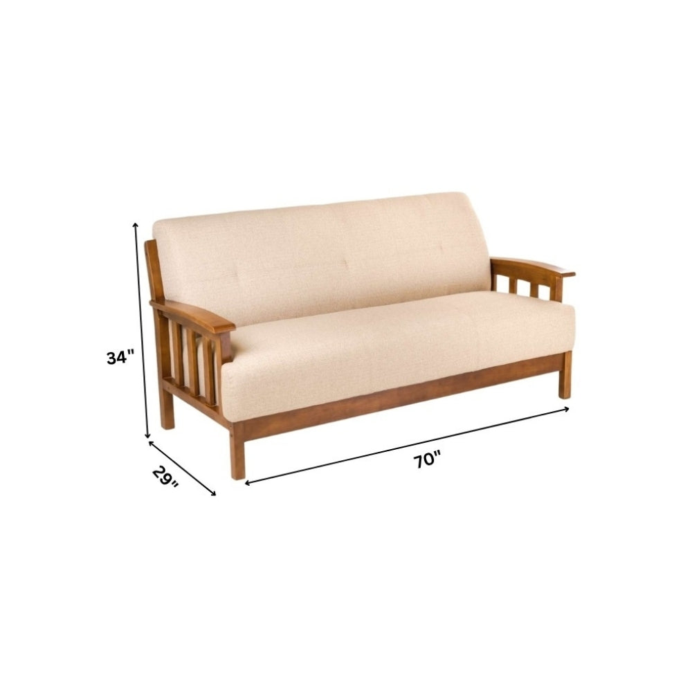 Elegant Wooden Sofa Set in 3+1+1 Seating