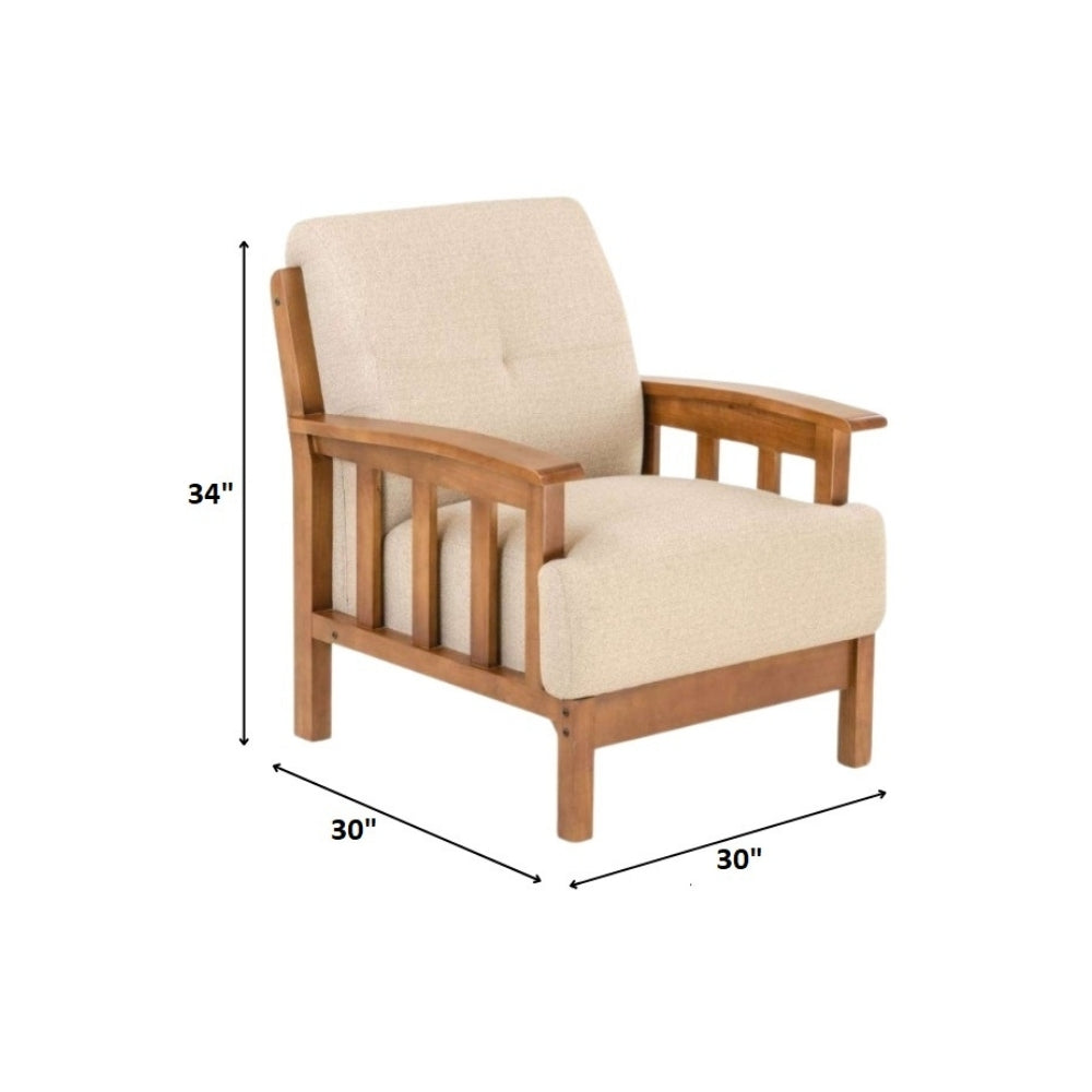 Elegant Wooden Sofa Set in 3+1+1 Seating