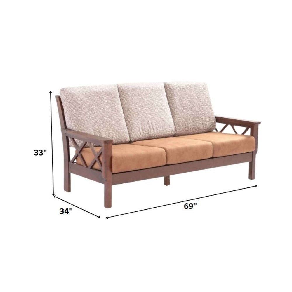Anvaya wooden Sofa Set in 3+1+1 Seating