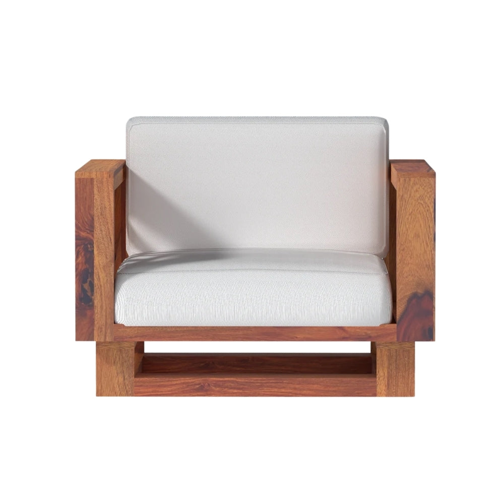 Contemporary Wooden Sofa Set in 3+1+1 Seating