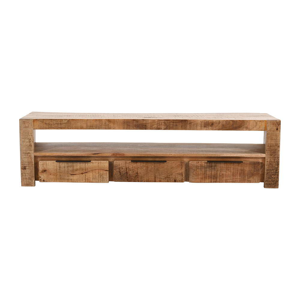 Rough Swan Timber Large Tvc With 3 Drawers
