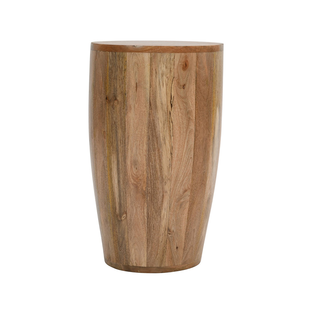 Rough Swan Timber Drum End Table