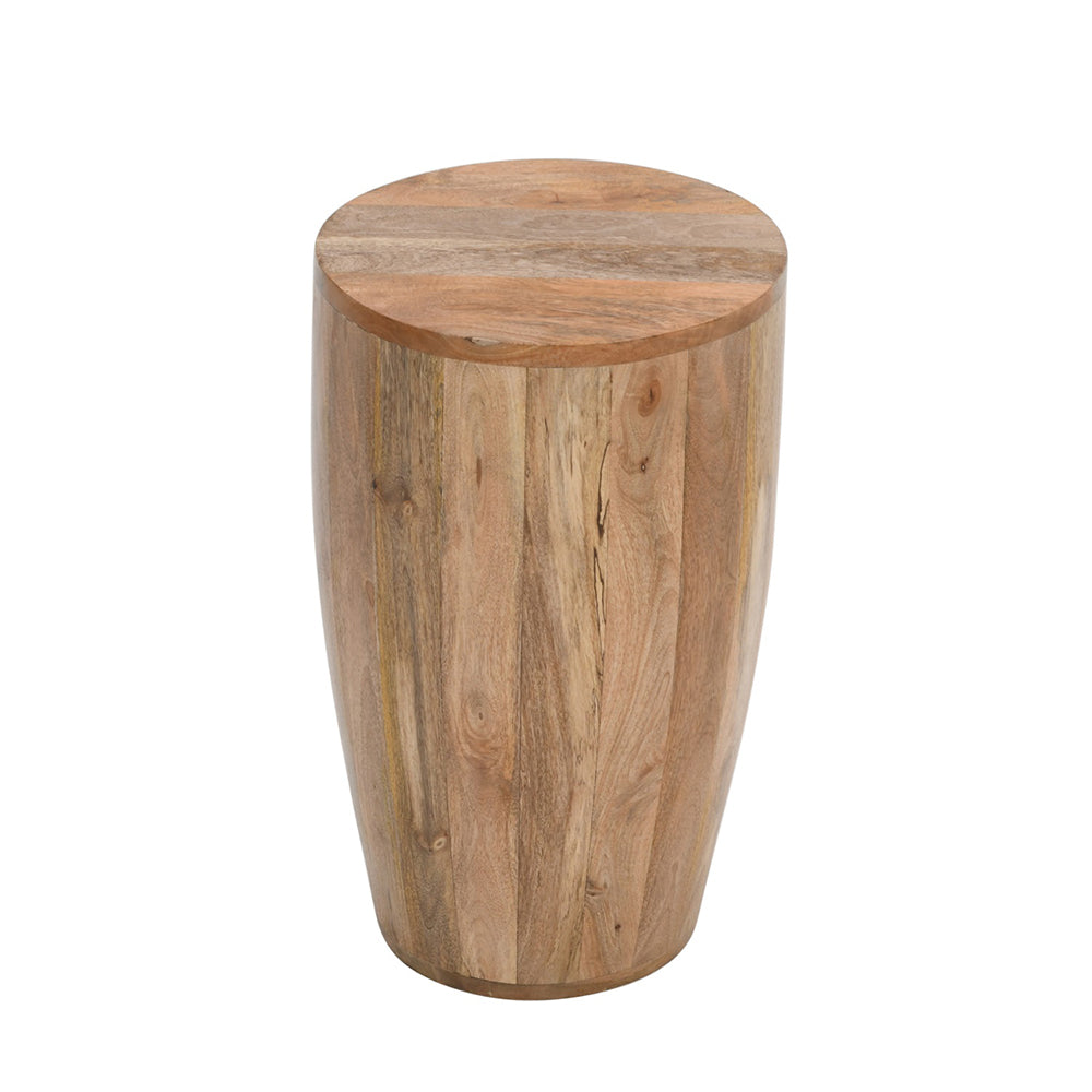 Rough Swan Timber Drum End Table